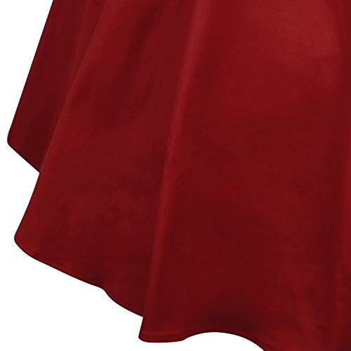 LUOUSE Sommer Damen Ohne Arm Kleid Dress Vintage kleid Junger abendkleid,WineRed,L - 7