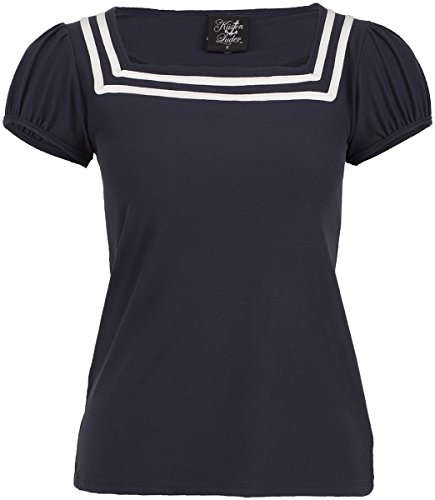 Küstenluder ELADIA Sailor Basic Nautical Vintage Oberteil Shirt Rockabilly