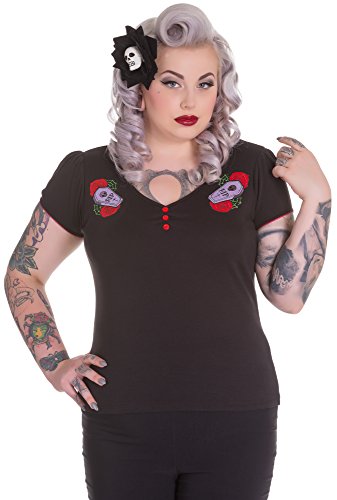 Hell Bunny Top R.I.P. TOP 6474 Schwarz S - 