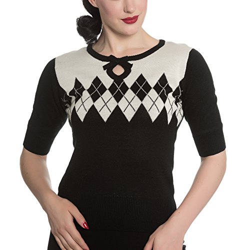 Hell Bunny Stricktop CHANTAL JUMPER 6556 Schwarz L - 