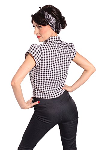 Country Gingham pin up rockabilly Karo Western Binde Bluse - 