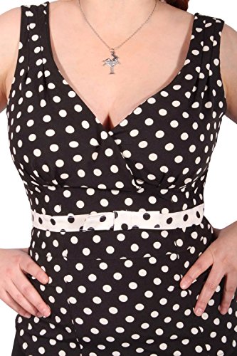 vintage Polka Dots Schleifchen Rockabilly Punkte Schleife Shirt Top - 