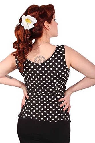 vintage Polka Dots Schleifchen Rockabilly Punkte Schleife Shirt Top - 