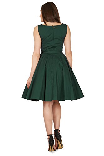 Black Butterfly ‚Audrey‘ Vintage Clarity Kleid im 50er-Jahre-Stil (Dunkelgrün, EUR 38 – S) - 3