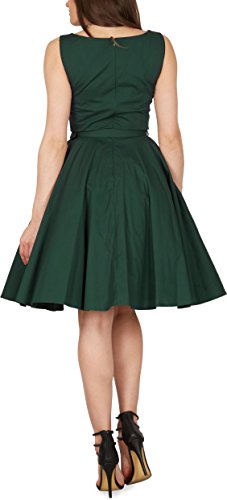 Black Butterfly ‚Audrey‘ Vintage Clarity Kleid im 50er-Jahre-Stil (Dunkelgrün, EUR 38 – S) - 6