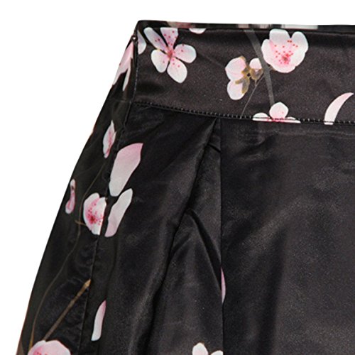 Sasairy Frauen Fashion Print Galaxy A-linien Röcke Retro Elegant Faltenrock Sexy Knielang Hohe Cocktail Party Minikleider Vintage Damen Skirts EU 38-40 Farbe-008 - 5