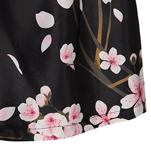 Sasairy Frauen Fashion Print Galaxy A-linien Röcke Retro Elegant Faltenrock Sexy Knielang Hohe Cocktail Party Minikleider Vintage Damen Skirts EU 38-40 Farbe-008 - 6