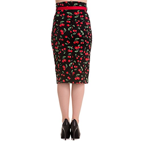 Hell Bunny CHERRY Pop Kirschen 50s Retro PENCIL Skirt / Rock Rockabilly - 2