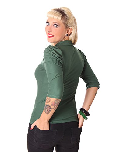 SugarShock Letizia 50s retro Pin Up 3/4 Arm Shirt Longsleeve schlicht -