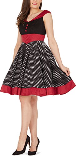 ‚Sylvia‘ Vintage Polka-Dots Pin-up-Kleid - 4