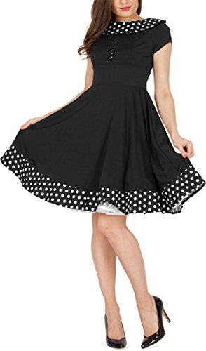 Rhianna‘ Vintage Polka-Dots Swingkleid - 3