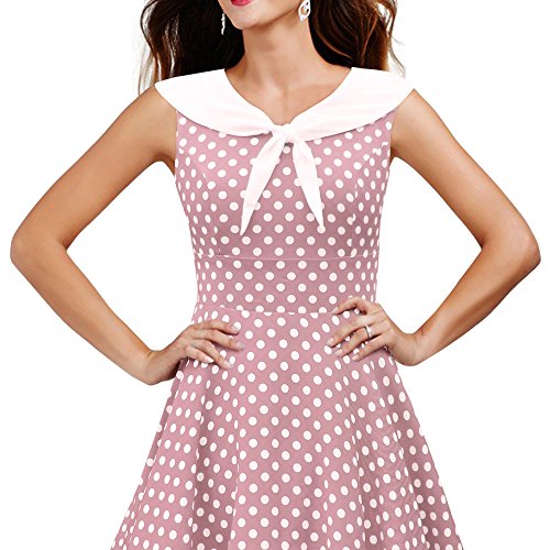 ‚Clio‘ 50’s Polka-Dots Kleid mit besetztem Ausschnitt - 3