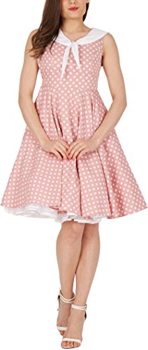 ‚Clio‘ 50’s Polka-Dots Kleid mit besetztem Ausschnitt - 4