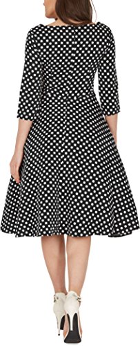 ‚Iris‘ 50’s Polka-Dots Kleid mit besetztem Ausschnitt - 3
