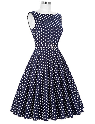 Damen Petticoat Kleider 50er Festliche Kleider Knielang XL BP002-33 - 4