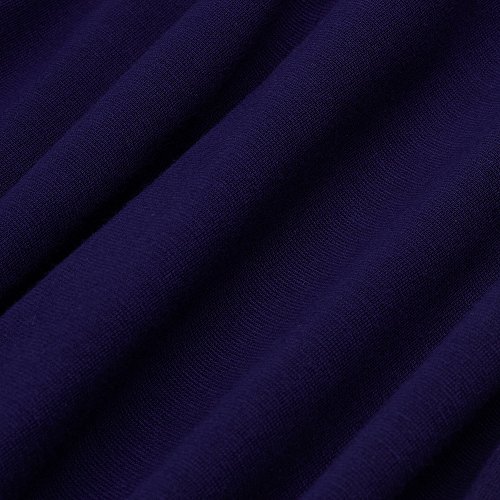 Homeyee Frauen elegante dunkelblaue Knopf Hülsen-dünne Abend-Partei-Geschäfts, figurbetontes Kleid B329 (EU 36 = Size S, Dunkelblau) - 6