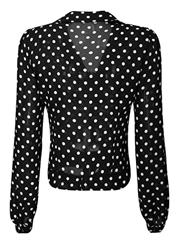 Missmay Damen Sommer Retro Polka Dots Tops schwarz Gr.M - 