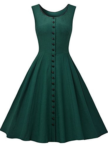 Missmay Damen Ärmellos Knielang Abendkleid Cocktail Partykleid Sommer Gr.XXL