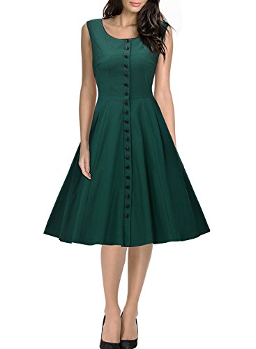 Missmay Damen Ärmellos Knielang Abendkleid Cocktail Partykleid Sommer Gr.XXL - 