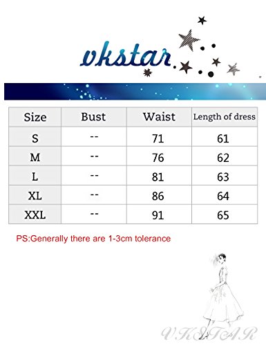 VKStar® A-Linie Vintage 1950s Sommer Damen Kurz Blumen Stoffdruck Kleid Audrey Hepburn Style Rockabilly Swing Abendkleid Cocktail Partykleid Weiß und SchwarzXL - 2