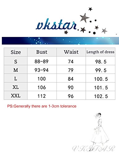 VKStar®Vintage 1950s A-Linie Klassisch Frauen Retro Drucken Blumen Audrey Hepburn Dress Abendkleid Cocktailkleid DunkelblauM - 6