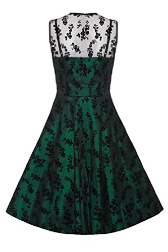Neue Smaragd Grün Voodoo Vixen 50er Jahre Rockabilly Vintage Stil Spitzen Kleid (4XL) - 3