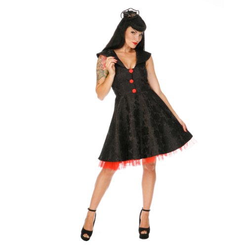 Voodoo Vixen Kleid ROSES DRA2127 black-red M