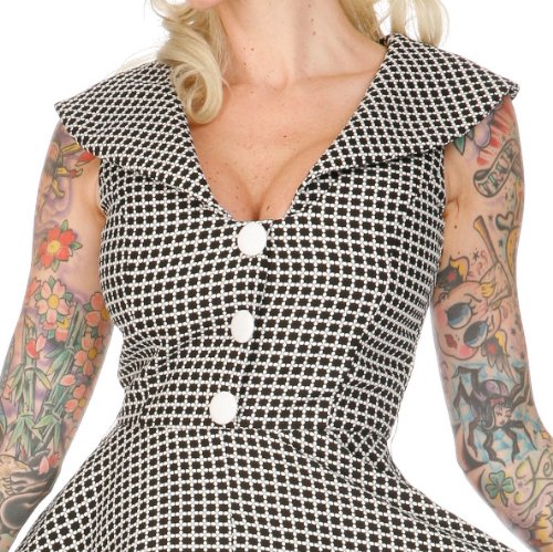 Voodoo Vixen Kleid LUCKY CLOVER DRA2128 black-white XL - 