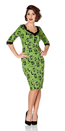 Voodoo Vixen KITTY Umbrella Cat Vintage Pin Up WIGGLE Dress Kleid Rockabilly - 4