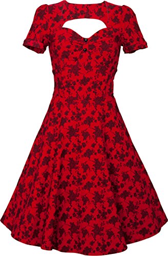 Voodoo Vixen VINTAGE Floral FLOWERS Peephole Pin Up KLEID Rockabilly