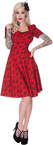 Voodoo Vixen VINTAGE Floral FLOWERS Peephole Pin Up KLEID Rockabilly - 2