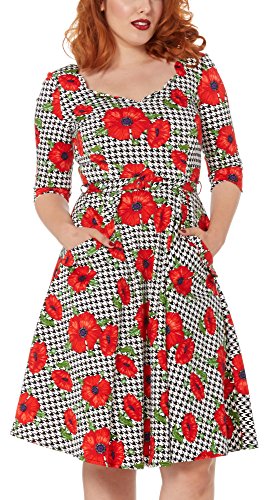 Voodoo Vixen Kleid POPPY SUZANNE DRESS 8081 Weiß XL - 