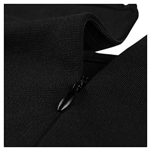 Miusol Damen Kleid Mit Spitzen Rundhals Kurzarm Ballkleid Abendkleid, Schwarz Gr.M/38 - 3