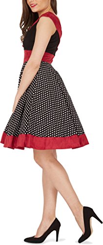 BlackButterfly ‚Sylvia‘ Vintage Polka-Dots Pin-up-Kleid (Schwarz, EUR 40 – M) - 2