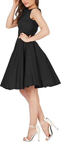 Black Butterfly ‚Audrey‘ Vintage Clarity Kleid im 50er-Jahre-Stil (Schwarz, EUR 36 – XS) - 5