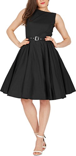 Black Butterfly ‚Audrey‘ Vintage Clarity Kleid im 50er-Jahre-Stil (Schwarz, EUR 36 – XS) - 8