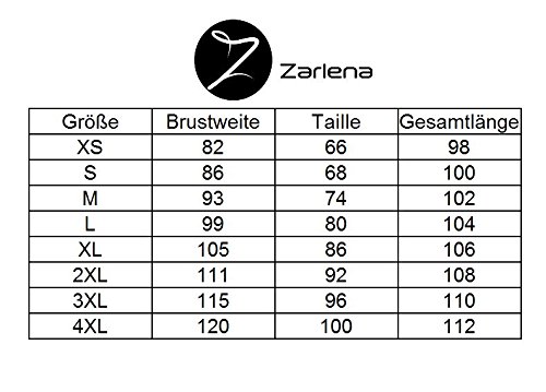 Zarlena Damen Rockabilly Kleid Polka Dots Punkte Tupfen Retro 50er Neckholder Schwarz mit türkisen Dots - 3