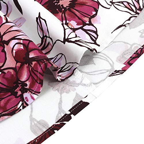 Tailloday Damen 50er Jahre Art Rock Vintage Floral Rockabilly Swing Tellerrock L - 6