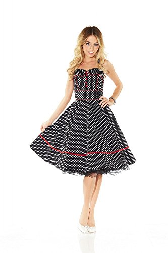 ᐅ 50er Jahre Rockabilly Kleid Inklusive Petticoat Vintage Retro Polka Dot Patsy