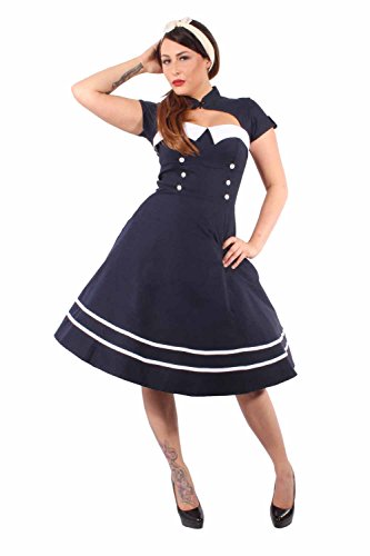 Pin Up SAILOR Retro rockabilly Bolero SWING Kleid Petticoatkleid