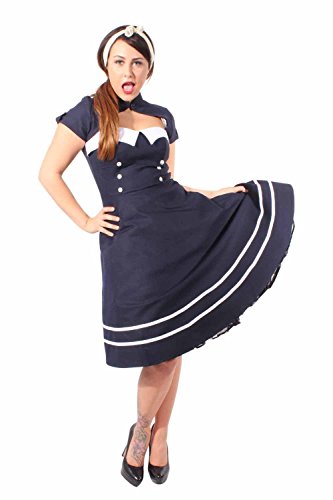 Pin Up SAILOR Retro rockabilly Bolero SWING Kleid Petticoatkleid - 2