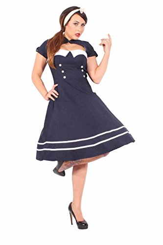 Pin Up SAILOR Retro rockabilly Bolero SWING Kleid Petticoatkleid - 5