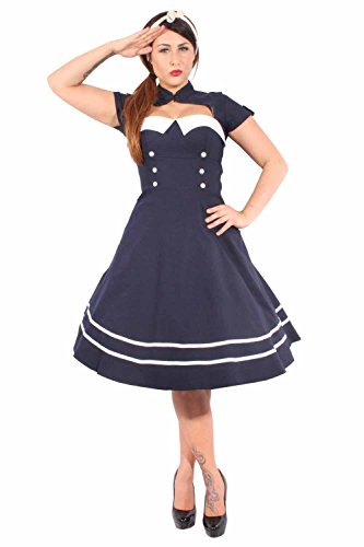 Pin Up SAILOR Retro rockabilly Bolero SWING Kleid Petticoatkleid - 7