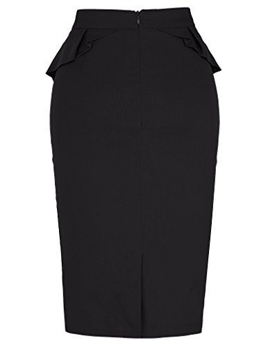 Damen Vintage Rock Elegant Knielang 50er Jahre Stiftrock - 2