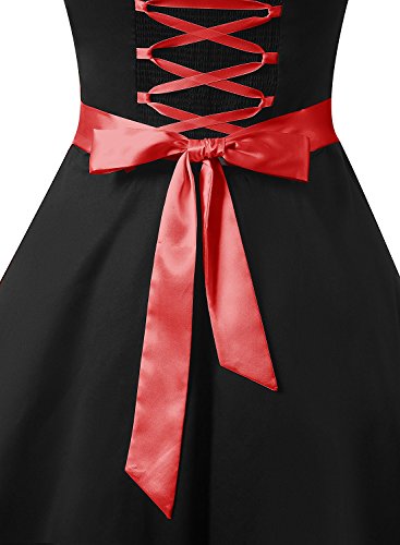 Neckholder Kleid Schwarz im Rockabilly 50er Jahre Vintage Stil - 6