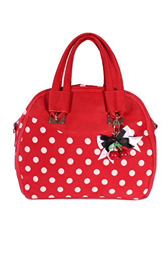 Fifties POLKA DOTS rockabilly Cherry Bow Handtasche Tasche