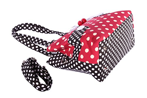 Polka Dots Uniform rockabilly RETRO Kirschen Handtasche Tasche - 