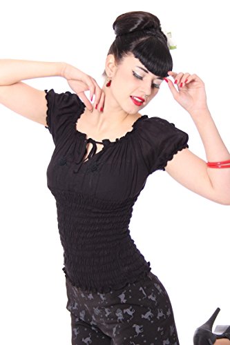 SugarShock Pin Up 40s retro Noelle Gypsy Carmen Blusenshirt Rockabilly Shirt - 6