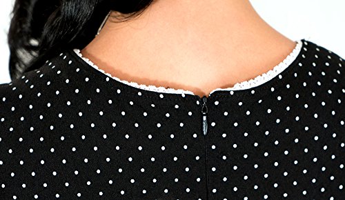 40s Pencil Schößchen Polka Dots Pin Up RETRO Rockabilly Etuikleid Kleid L - 