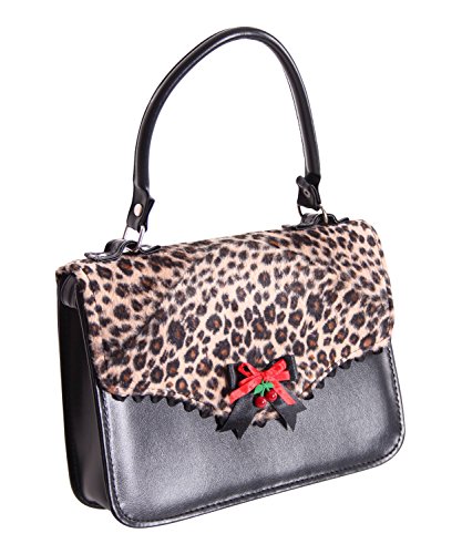 SugarShock Yasmina 50s retro Pin Up Leoparden Rockabilly Tasche Leo Handtasche